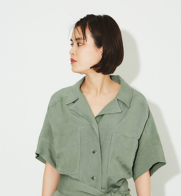 Rouge vif「【東原妙子さんコラボ】リネン混ジャンプスーツ」|オールインワン|