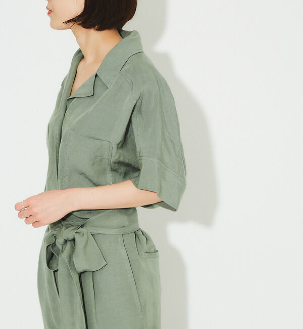 Rouge vif「【東原妙子さんコラボ】リネン混ジャンプスーツ」|オールインワン|