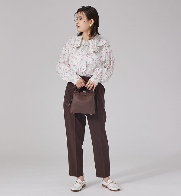 Rouge vif「フラワープリントフリルブラウス」|シャツ・ブラウス|