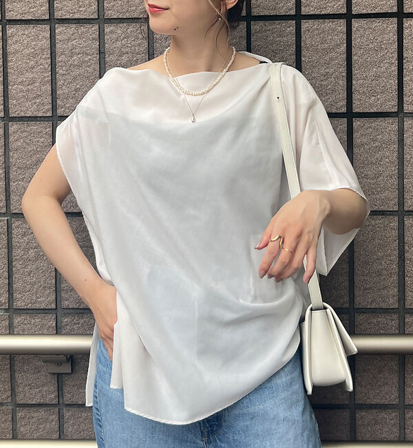 Rouge vif「アシメトリースリーブブラウス」|シャツ・ブラウス|オフホワイト