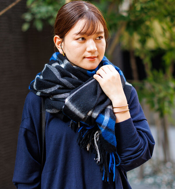 Rouge vif「【TWEEDMILL/ツイードミル】チェック柄ストール」|マフラー|