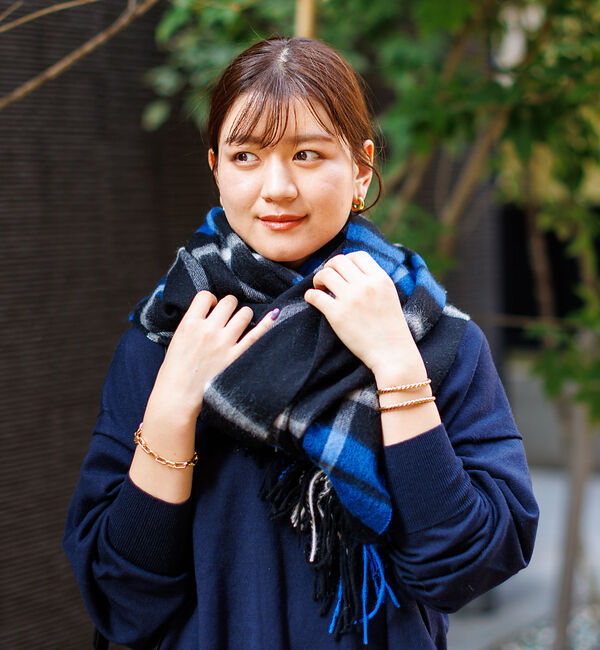 Rouge vif「【TWEEDMILL/ツイードミル】チェック柄ストール」|マフラー|