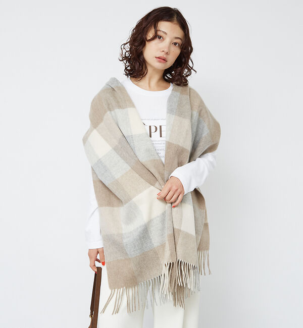 Rouge vif「【TWEEDMILL/ツイードミル】チェック柄ストール」|マフラー|