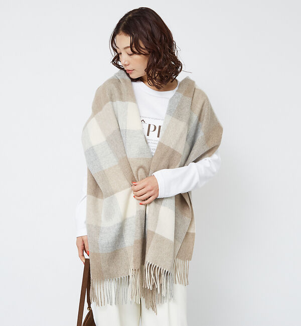 Rouge vif「【TWEEDMILL/ツイードミル】チェック柄ストール」|マフラー|