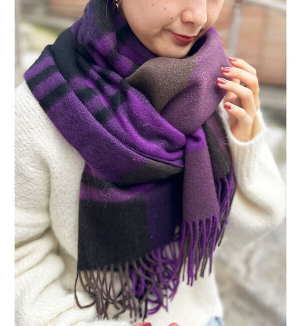 Rouge vif「【TWEEDMILL/ツイードミル】チェック柄ストール」|マフラー|