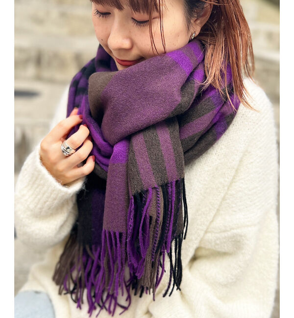 Rouge vif「【TWEEDMILL/ツイードミル】チェック柄ストール」|マフラー|