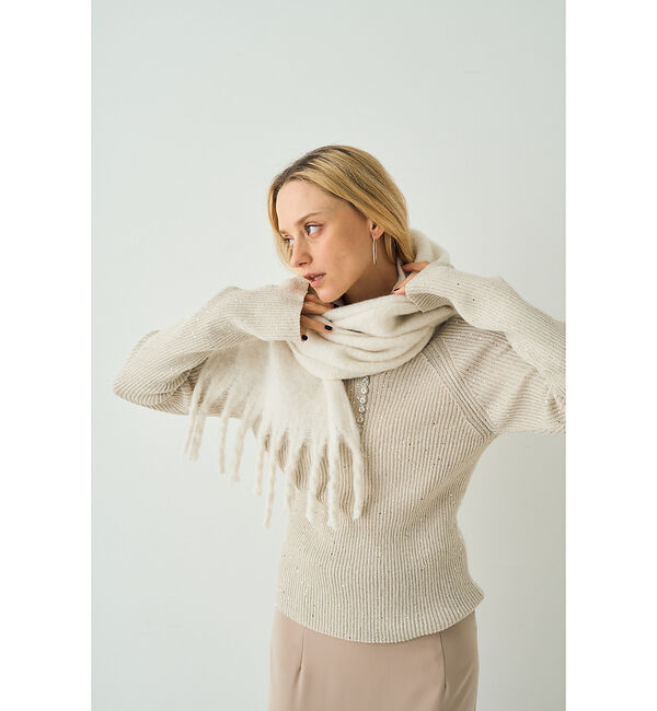 Rouge vif「【一部店舗限定】ボリュームフリンジストール」|マフラー|