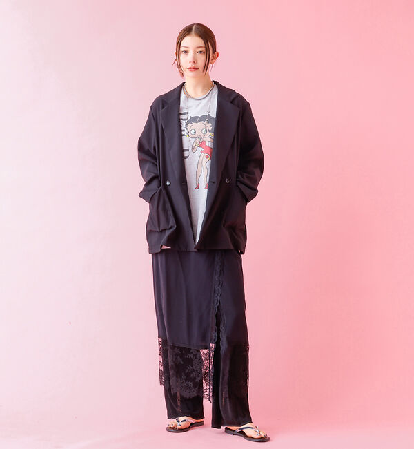 Rouge vif「【Le Melange/ル・メランジュ】スラブタッチドライジャケット【WEB限定」|その他|