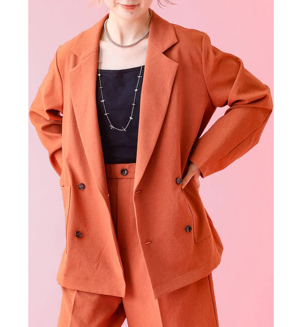 Rouge vif「【Le Melange/ル・メランジュ】スラブタッチドライジャケット【WEB限定」|その他|テラコッタ