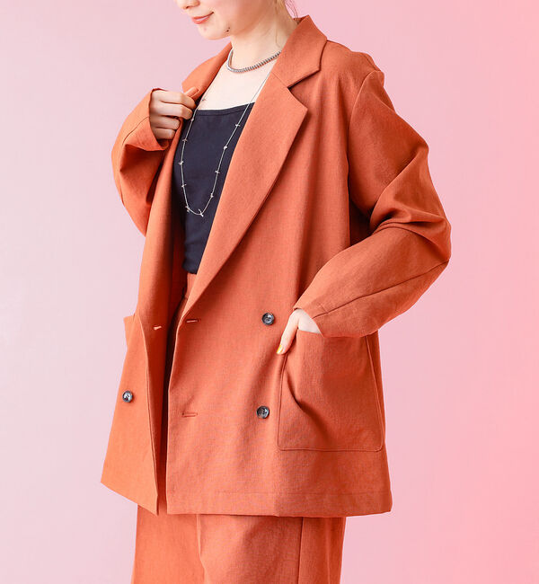 Rouge vif「【Le Melange/ル・メランジュ】スラブタッチドライジャケット【WEB限定」|その他|