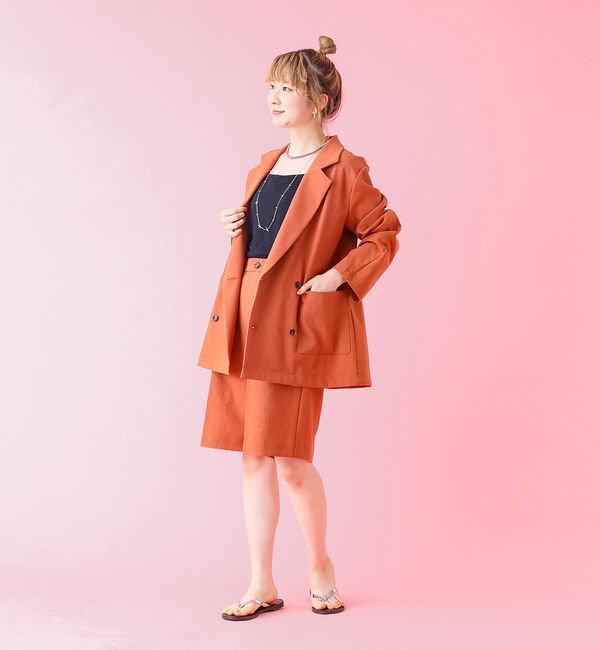 Rouge vif「【Le Melange/ル・メランジュ】スラブタッチドライジャケット【WEB限定」|その他|