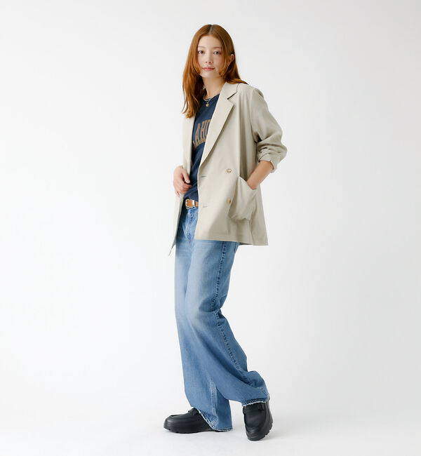 Rouge vif「【Le Melange/ル・メランジュ】スラブタッチドライジャケット【WEB限定」|その他|