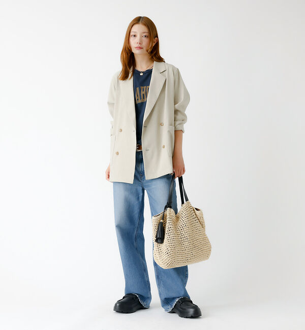 Rouge vif「【Le Melange/ル・メランジュ】スラブタッチドライジャケット【WEB限定」|その他|