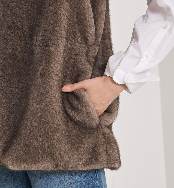 qualite「ミンクライクファージレ」|ベスト・ジレ|