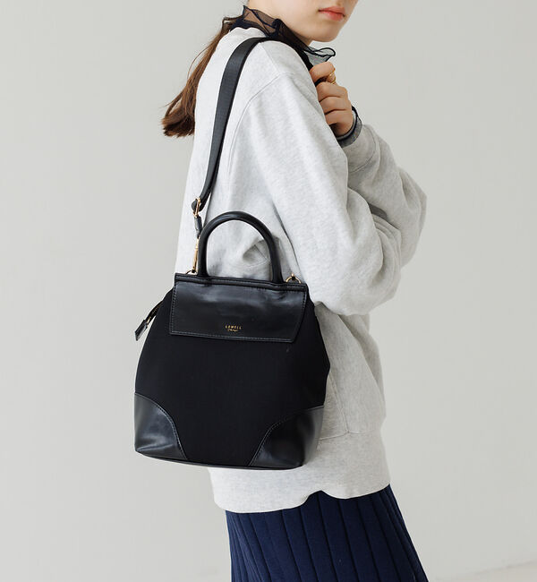 LOWELL things「Stride/TOPハンドル2WAY BAG mini」|ハンドバッグ|ブラック