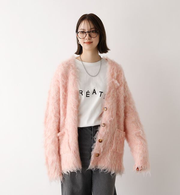 abahouse mavie「シャギー起毛カーディガン【予約】」|カーディガン|