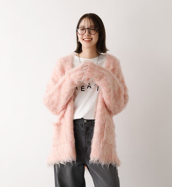 abahouse mavie「シャギー起毛カーディガン【予約】」|カーディガン|