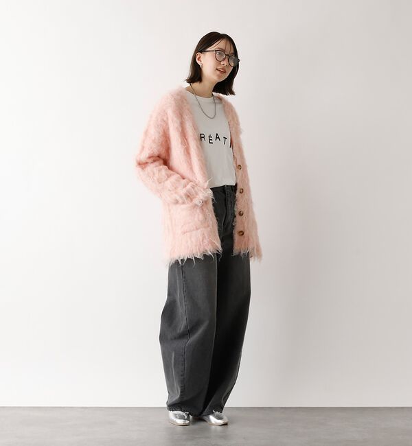 abahouse mavie「シャギー起毛カーディガン【予約】」|カーディガン|