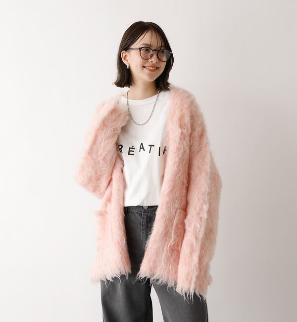 abahouse mavie「シャギー起毛カーディガン【予約】」|カーディガン|