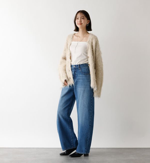 abahouse mavie「シャギー起毛カーディガン【予約】」|カーディガン|