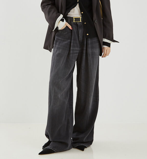 The Store by C' 「【HAIKURE】CANDY BLACK TENCEL ASIANFIT／ブラッ」|デニム|ブラック