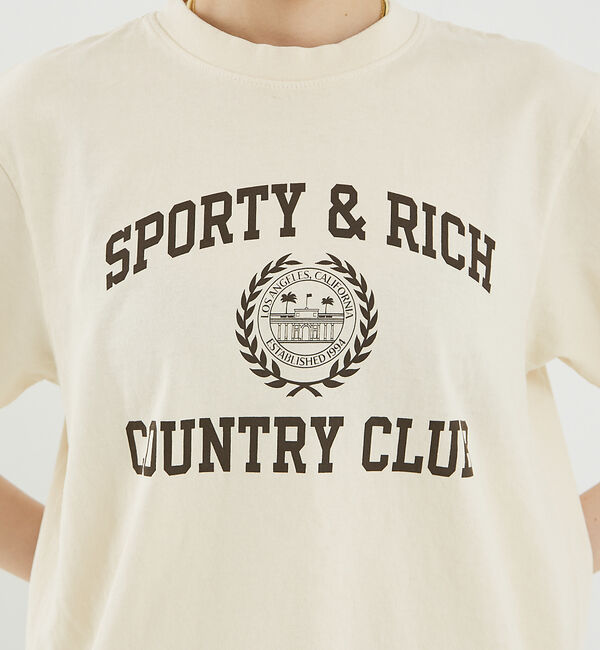 The Store by C' 「【Sporty&Rich】Varsity Crest T-Shirt／ロゴTシャ」|Tシャツ・カットソー|