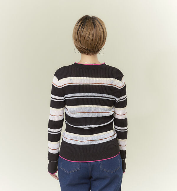 NOMINE「シアーボーダーニット」|ニット・セーター|