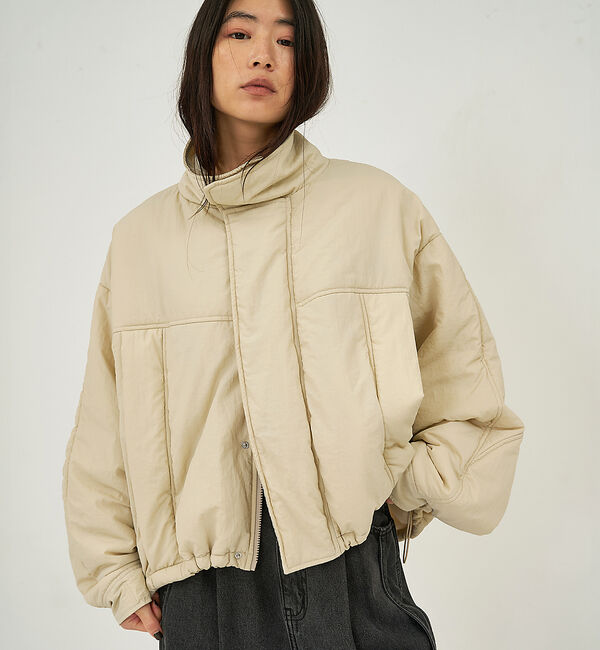 NOMINE「ショート モンスターパーカー」|ダウン|アイボリー