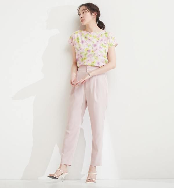 TIARA「ハイウエストテーパードパンツ」|スラックス|