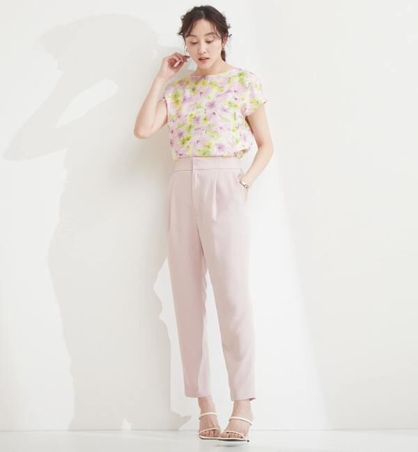 TIARA「ハイウエストテーパードパンツ」|スラックス|