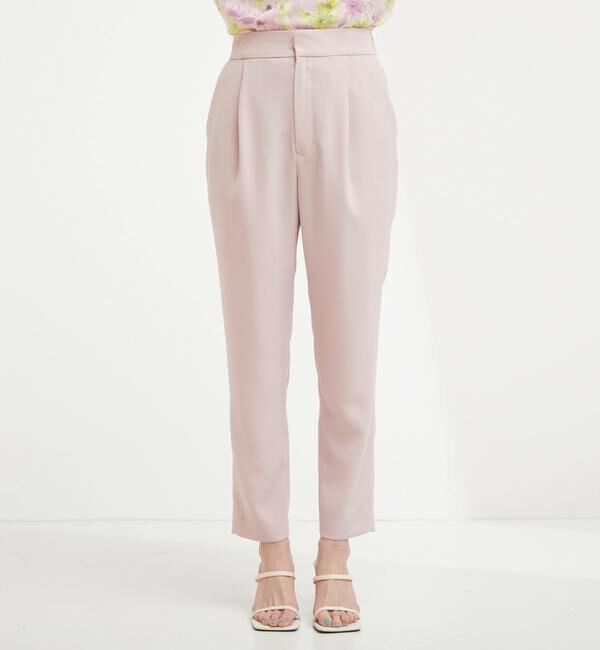 TIARA「ハイウエストテーパードパンツ」|スラックス|