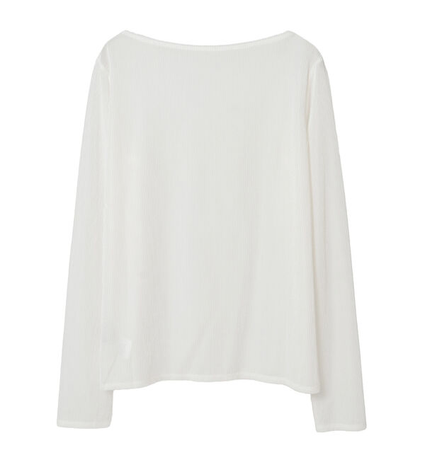 TIARA「シアーベロアリブトップス」|Tシャツ・カットソー|ホワイト