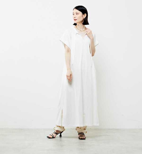 Soffitto「前後2WAYプリントワンピース」|ワンピース|ホワイト