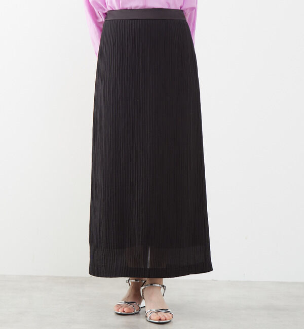 Soffitto「テンセルプリーツスカート」|スカート|ブラック