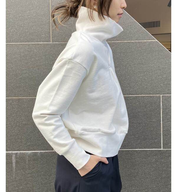 A_「【A＿/エース】ハイネックギャザーロゴ刺繍入りロングスリーブ」|スウェット・ジャージ|