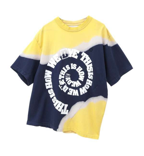 A_「【NOMARHYTHM TEXTILE/ノーマリズム テキスタイル】Hand Dye Twist Tee Print」|Tシャツ・カットソー|ネイビー
