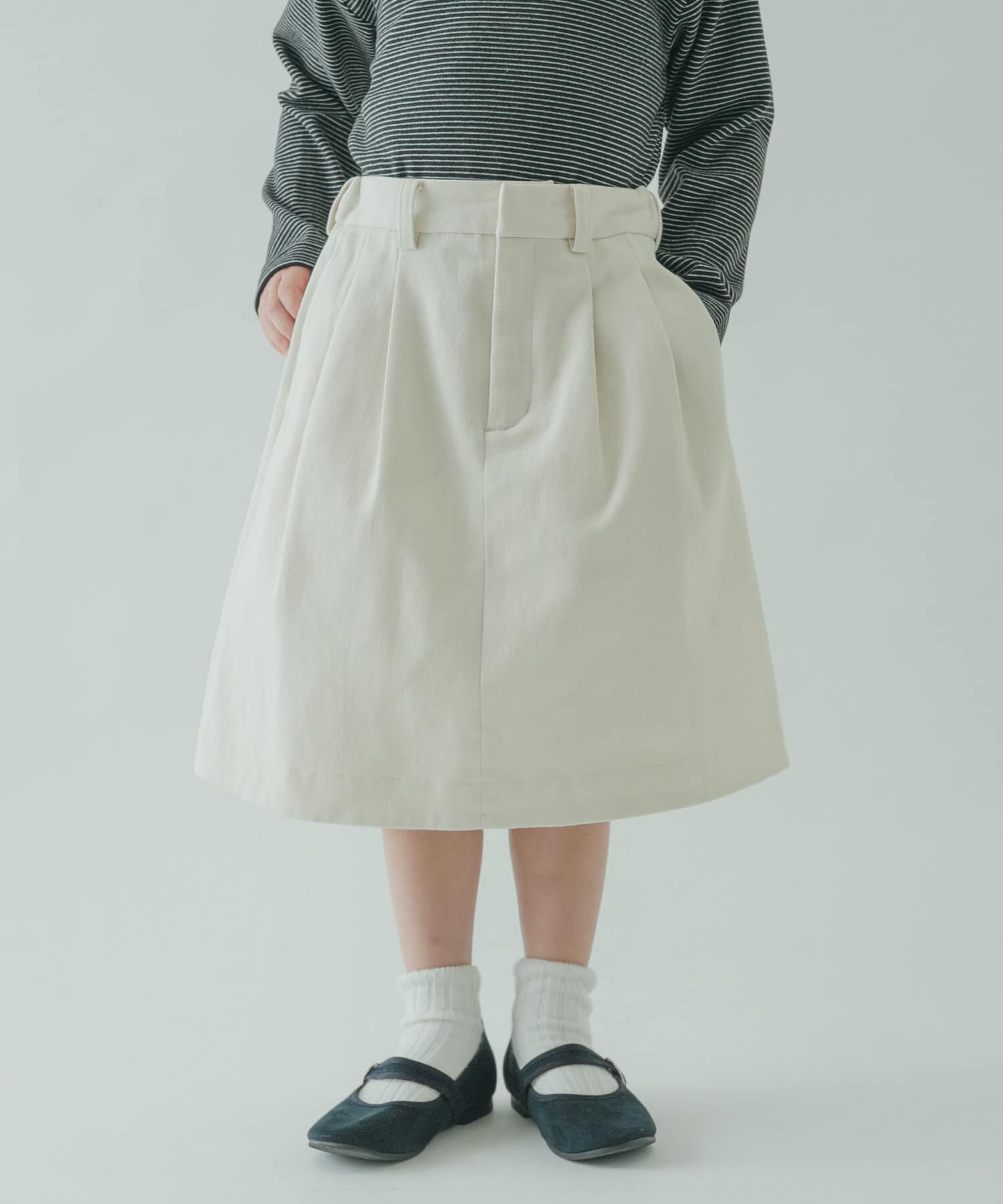 URBAN RESEARCH DOORS「『親子リンク』FORK&SPOON　起毛ツイルタックスカート(KIDS)」|その他|アイボリー
