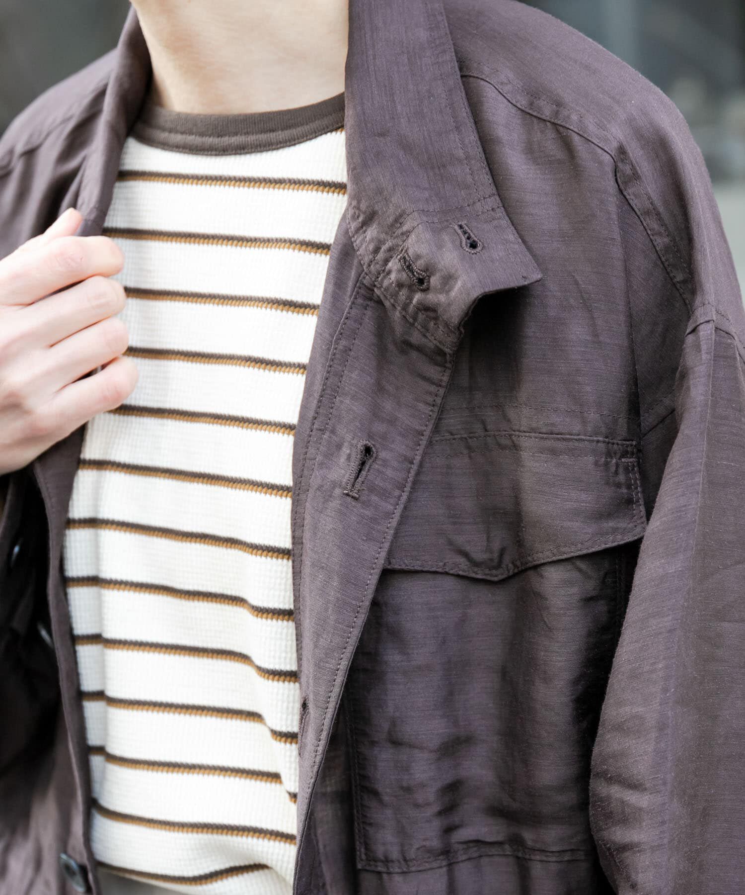 URBAN RESEARCH DOORS「FORK&SPOON　リネン混シャツブルゾン」|ブルゾン・スタジャン|