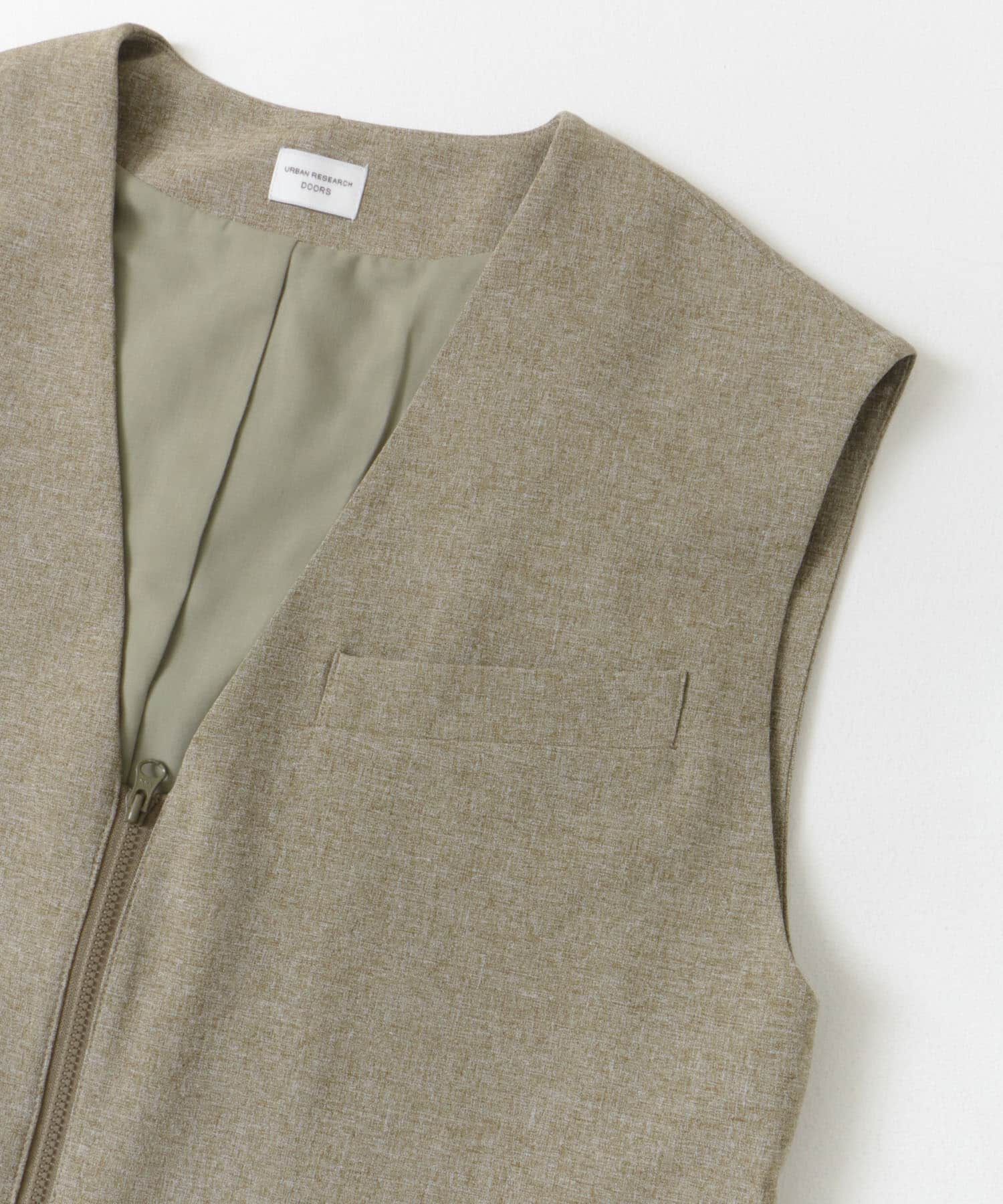 URBAN RESEARCH DOORS「『UR TECH DRYLUXE』フロントZIPベスト」|ベスト・ジレ|