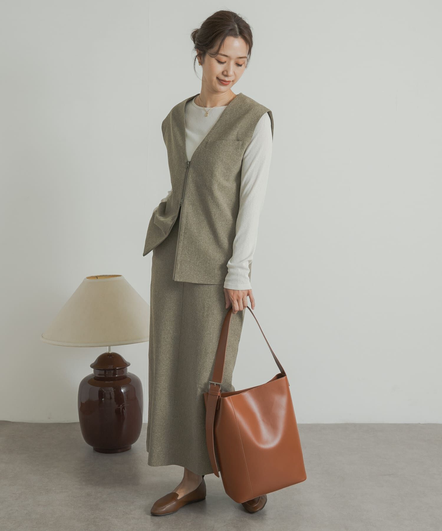 URBAN RESEARCH DOORS「『UR TECH DRYLUXE』フロントZIPベスト」|ベスト・ジレ|