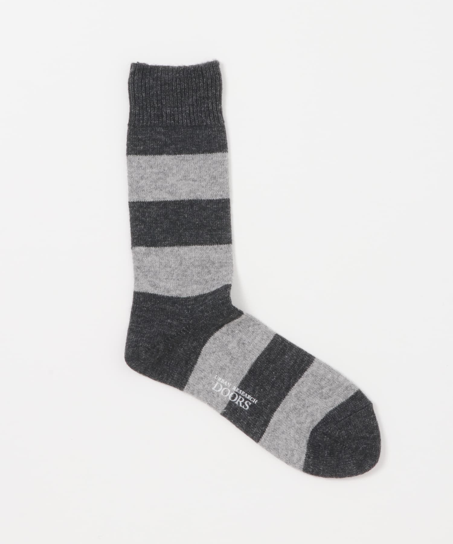 URBAN RESEARCH DOORS「『別注』カシミヤボーダークルー」|ソックス|