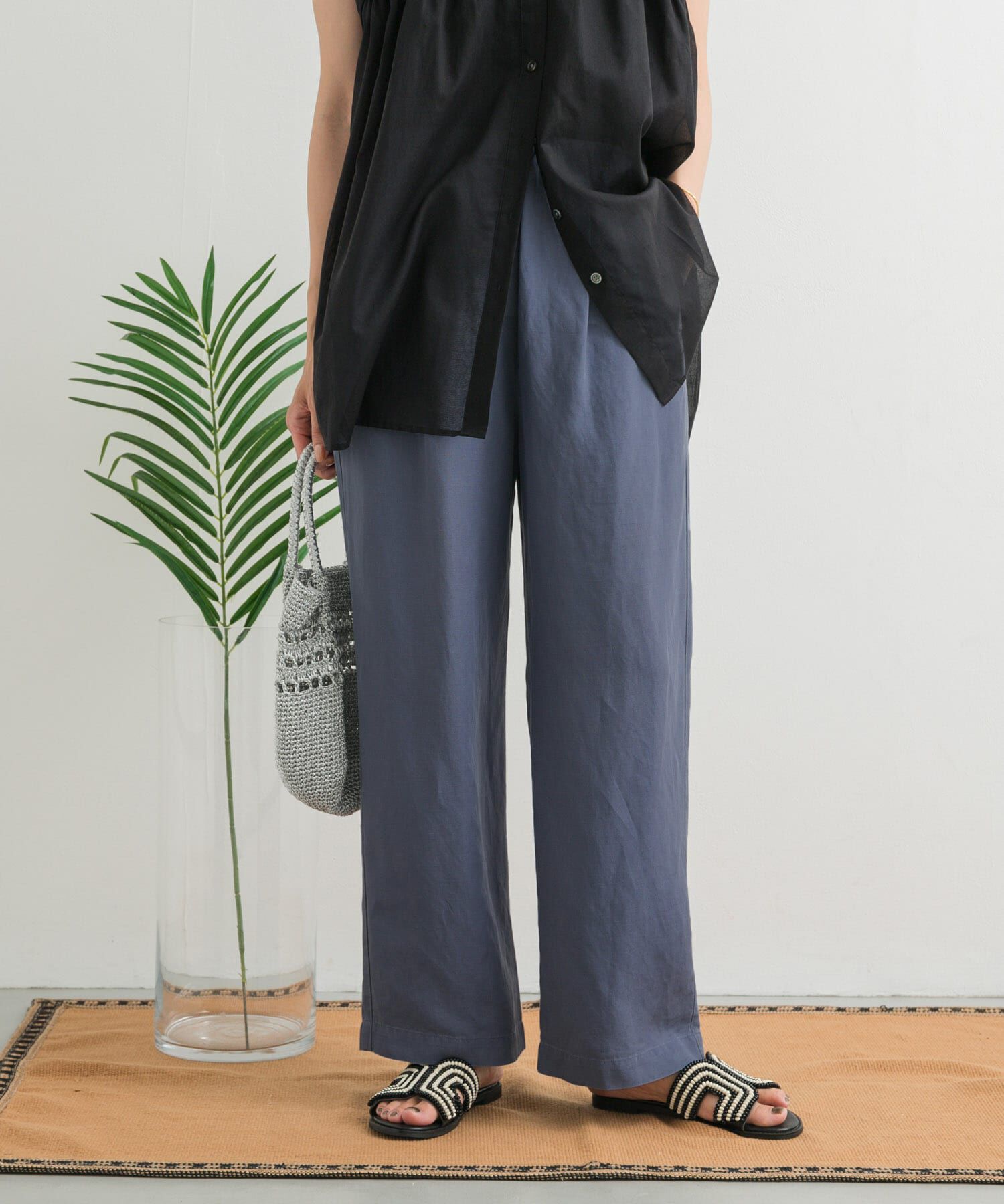 URBAN RESEARCH DOORS「リネン混イージーパンツ」|その他|