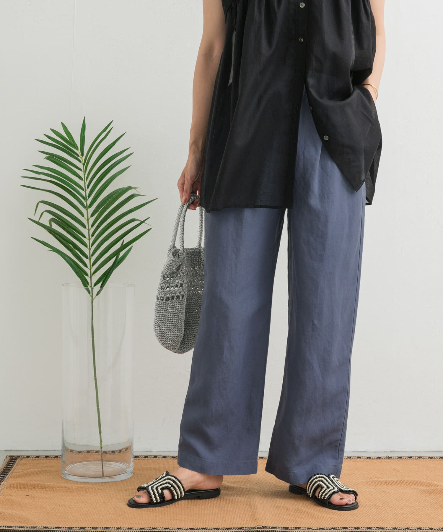 URBAN RESEARCH DOORS「リネン混イージーパンツ」|その他|