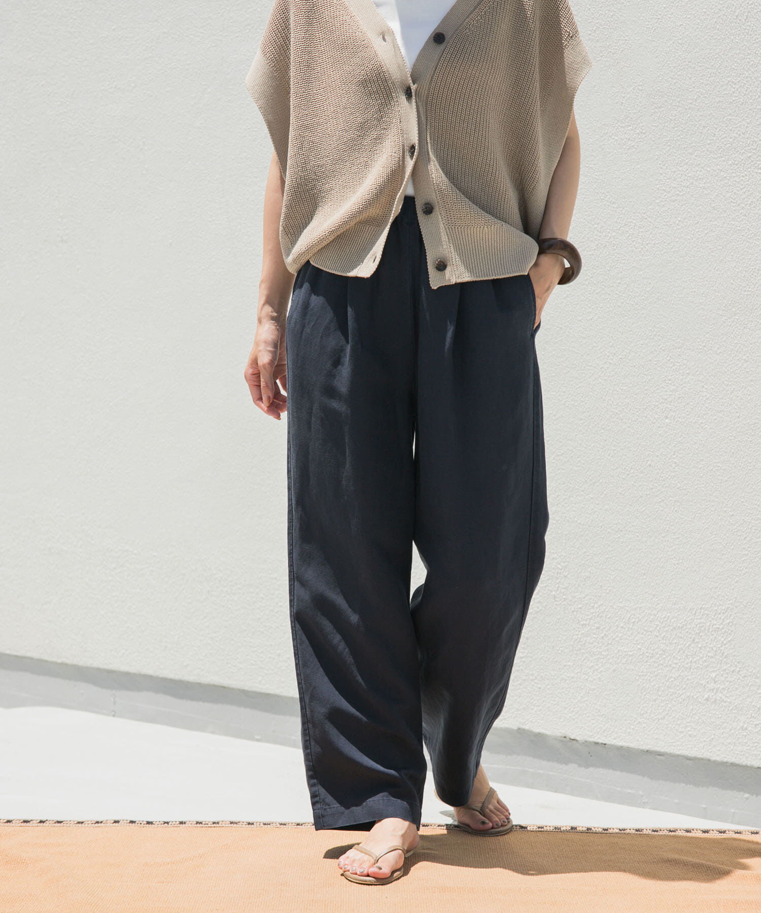 URBAN RESEARCH DOORS「リネン混イージーパンツ」|その他|