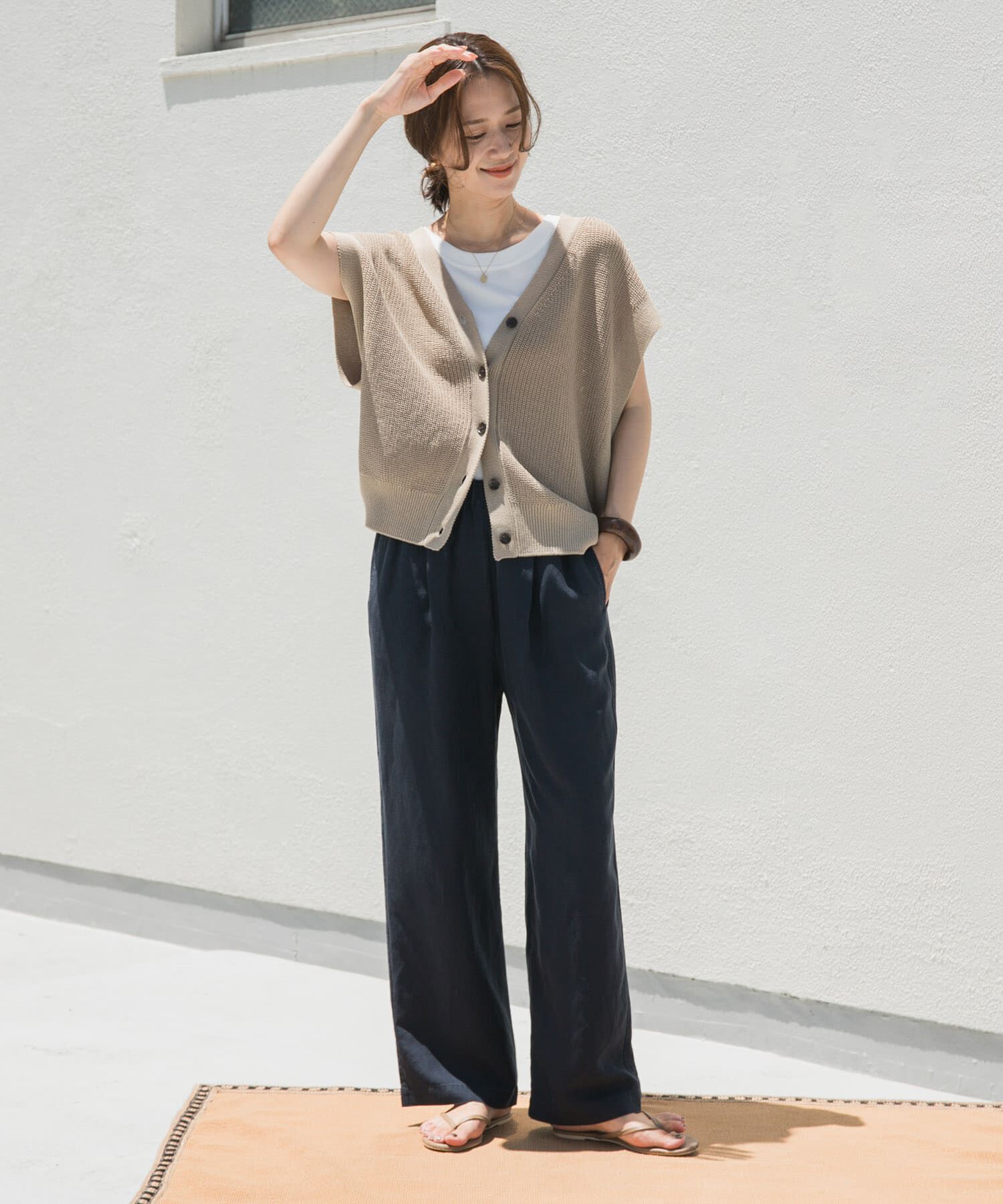 URBAN RESEARCH DOORS「リネン混イージーパンツ」|その他|