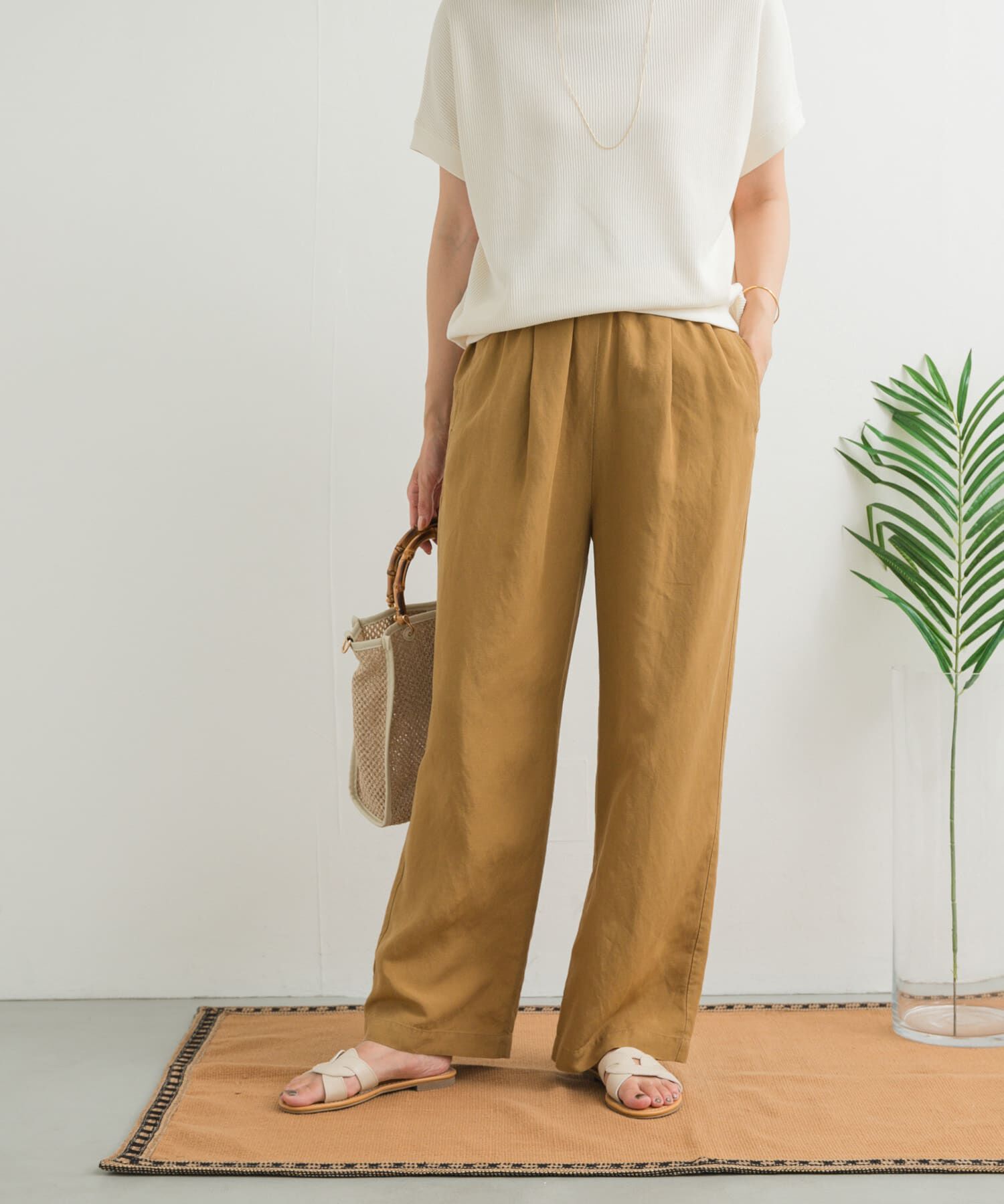 URBAN RESEARCH DOORS「リネン混イージーパンツ」|その他|