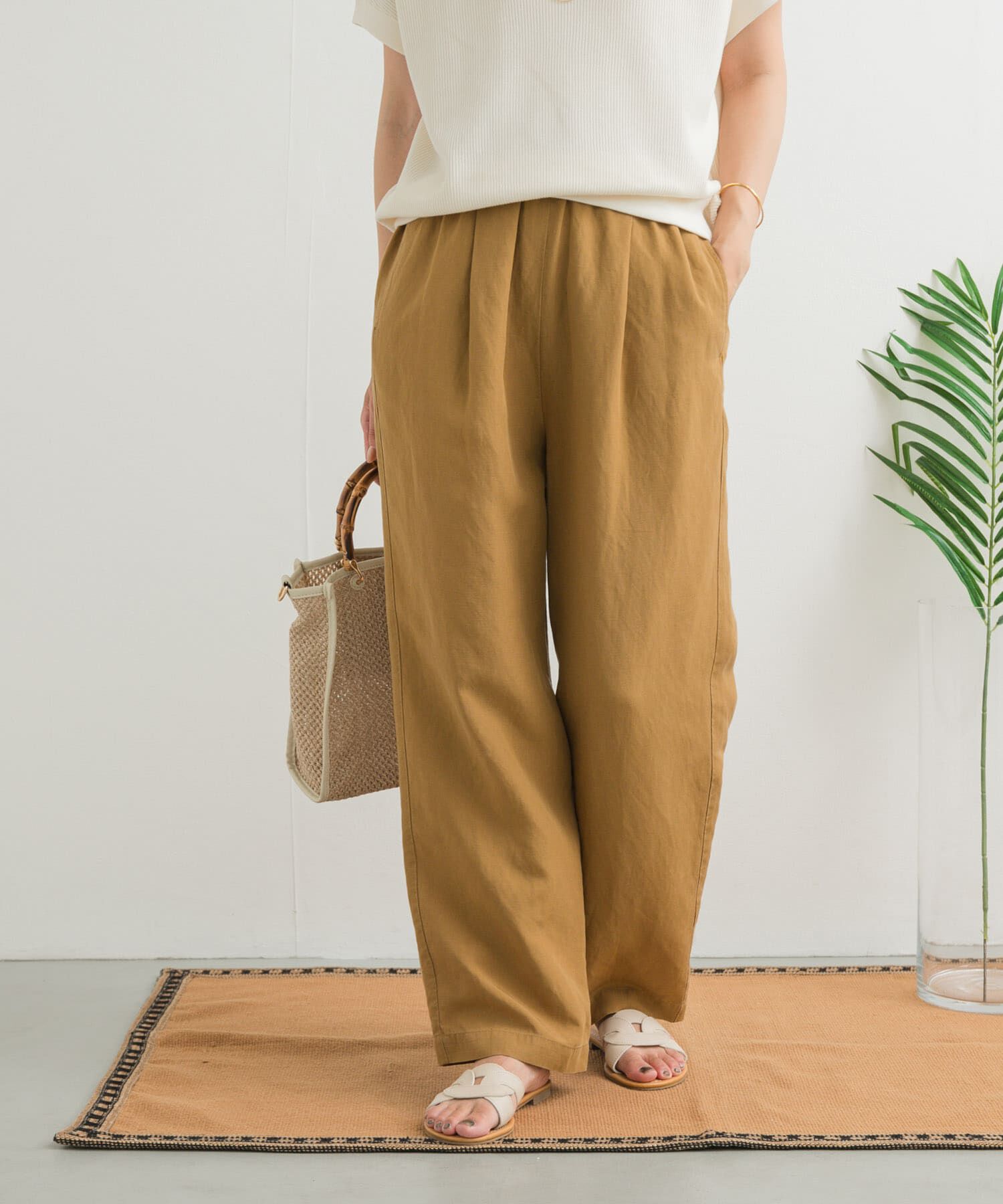 URBAN RESEARCH DOORS「リネン混イージーパンツ」|その他|