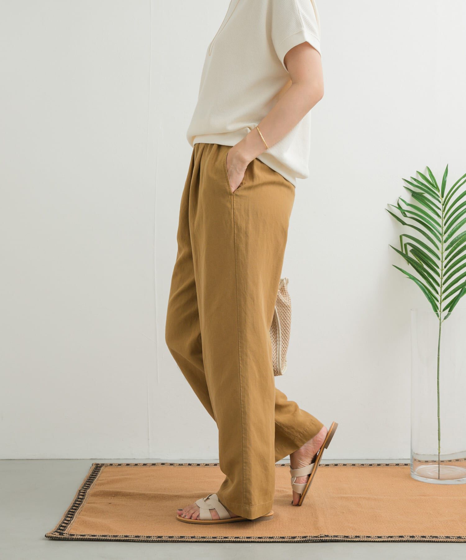 URBAN RESEARCH DOORS「リネン混イージーパンツ」|その他|