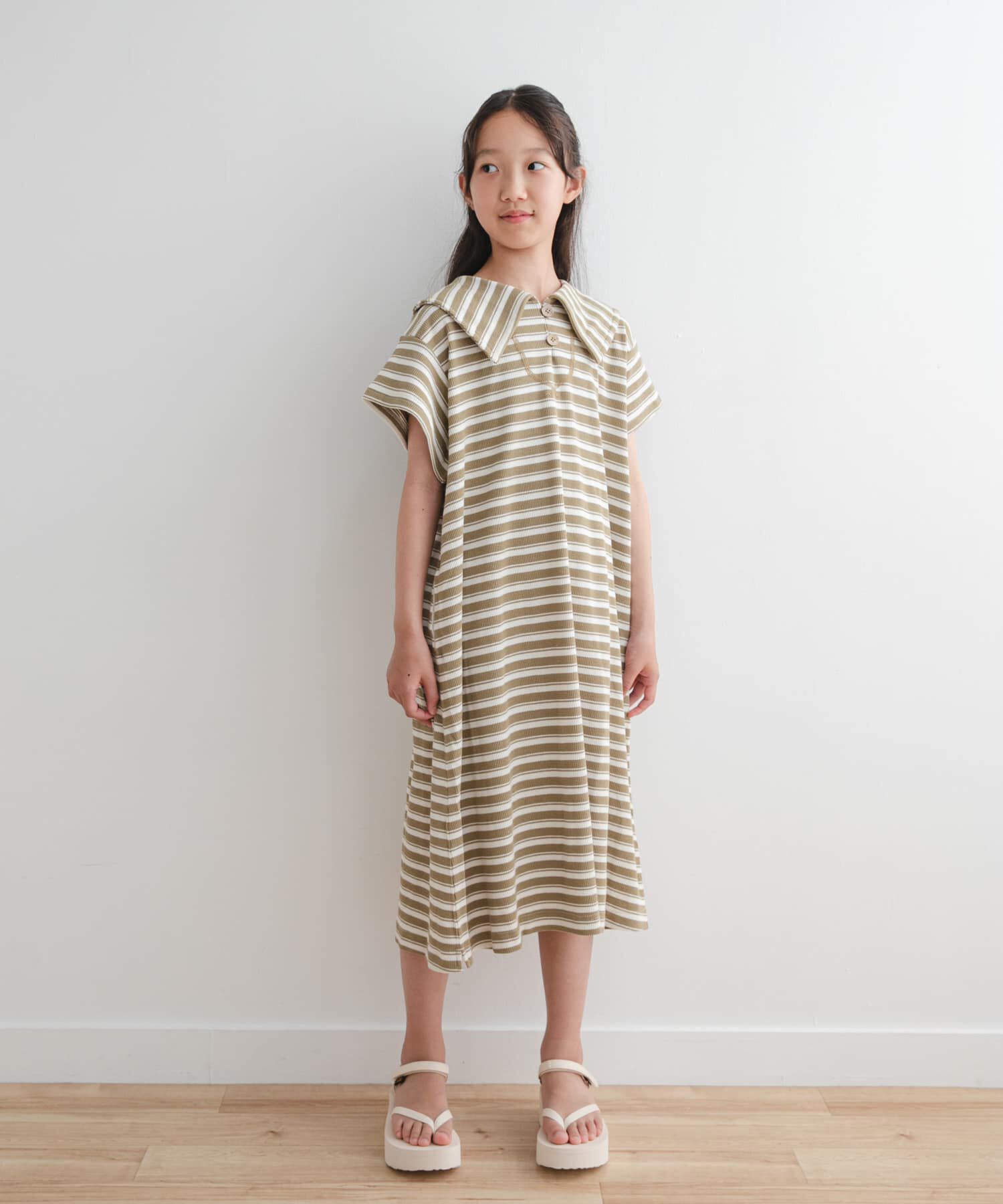 URBAN RESEARCH DOORS「『WEB/一部店舗限定サイズ』セーラーカラーカットワンピース(KIDS)」|ワンピース|