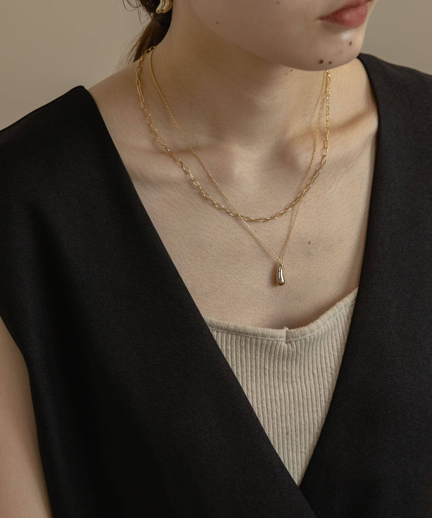 SMELLY「ドロップメタル2レンネックレス」|ネックレス|ゴールド